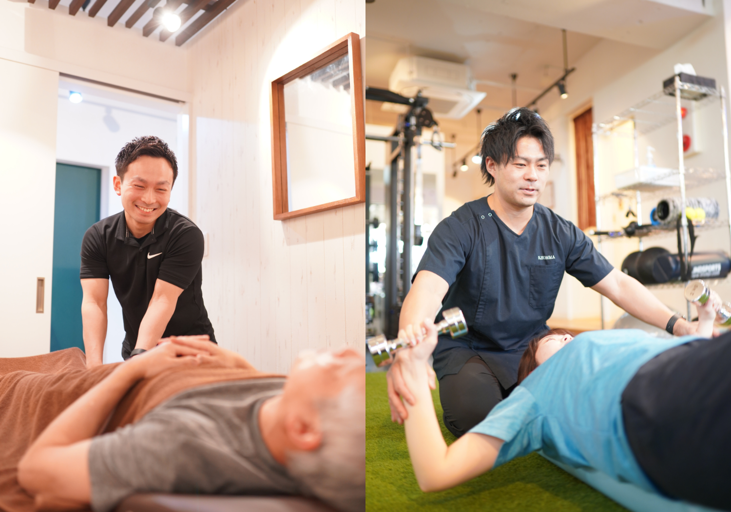 セットメニュー（マッサージ・整体or鍼灸⇒トレーニング）